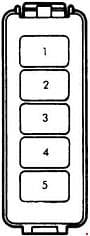 Mazda B2000 - fuse box diagram - engine compartment