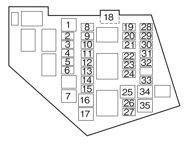 Mazda MX-5 - fuse box - engine compartment