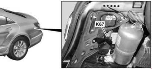 Mercedes-Benz CLS Class w218 - fuse box diagram -AIRMATIC relay