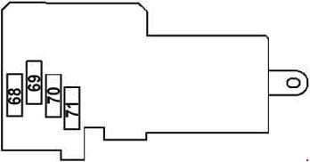 Mercedes-Benz CLS-Class w219 - fuse box diagram - prefuse box (front)