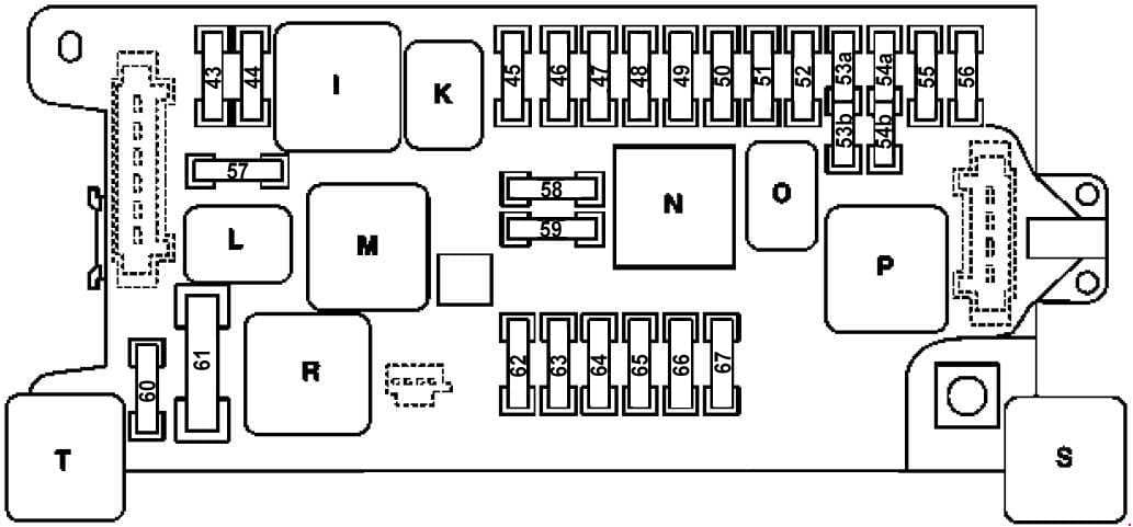 Mercedes-Benz E-Class w211 - fuse box diagram - engine compartment