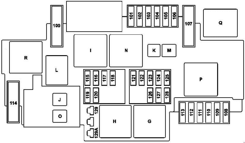 Mercedes-Benz GLC-Class x253 - fuse box diagram - engine compartment