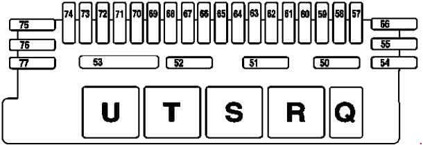 Mercedes-Benz S-Class w220 - fuse box diagram - rear compartment