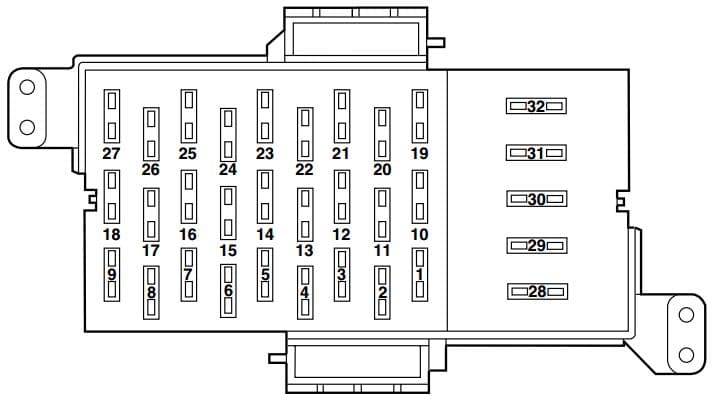 Merucry Monterey - fuse box - passenger compartment