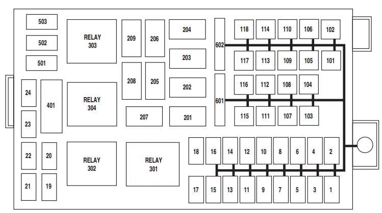 Merucry Monterey - fuse box - power distribution box