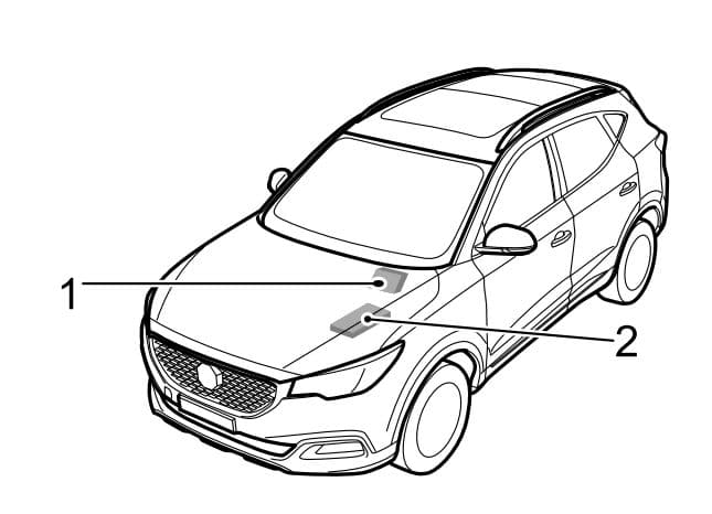 MG ZS - fuse box diagram - location