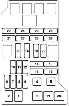 Mitsubishi Pajero - fuse box diagram - engine compartment A