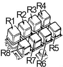 Nissan 240SX - fuse box diagram - engine compartment relay box