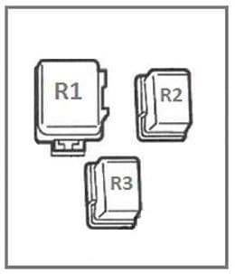 Nissan Almera - fuse box diagram - instrument panel (rear side)