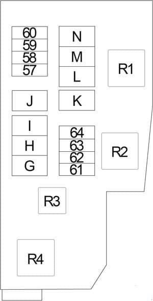 Nissan Altima - fuse box diagram - engine compartment