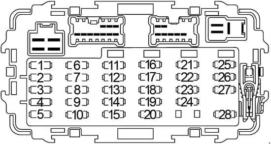 Nissan Frontier - fuse box diagram - passenger compartment