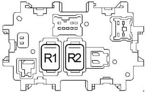 Nissan Murano - fuse box diagram - passenger compartment