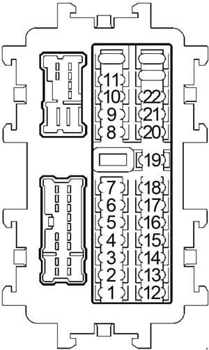 Nissan Sentra - fuse box diagram - passenger compartment fuse-box