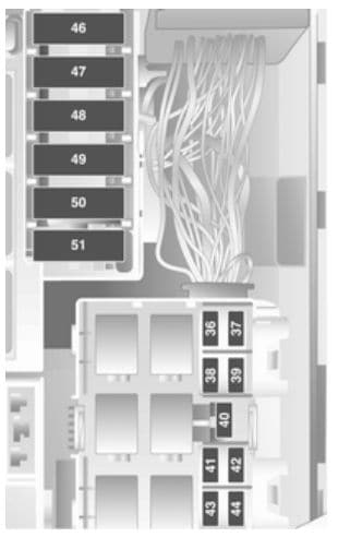 Opel Combo D - bezpieczniki (pozostałe silniki)