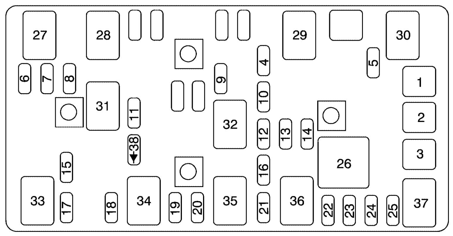 Pontiac G6 - fuse box - rear compartment