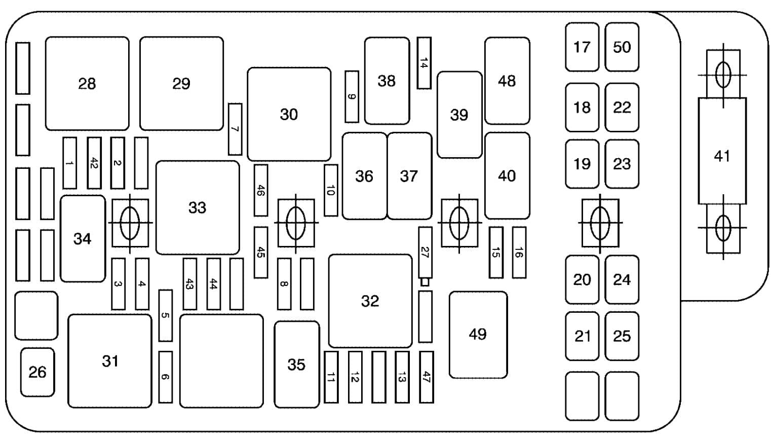 Pontiac G6 - fuse box - engine compartment