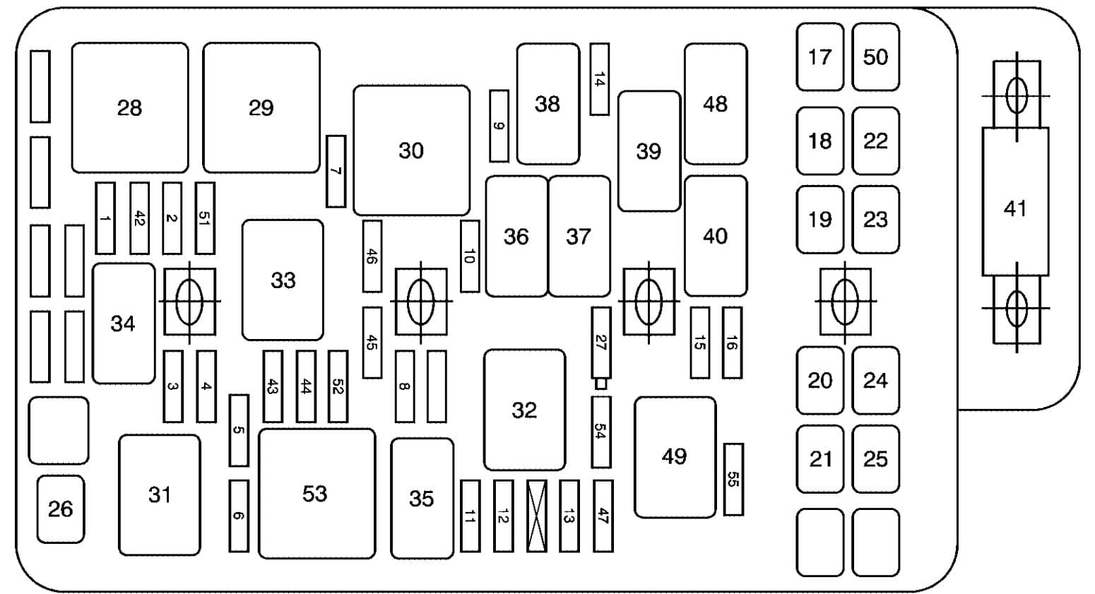 Pontiac G6 - fuse box - engine compartment