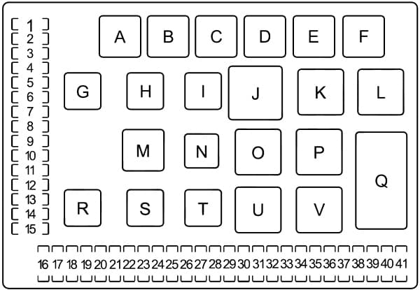 Porsche 924 - fuse box diagram - type 2