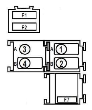 Renault Kangoo - fuse box diagram - engine compartment