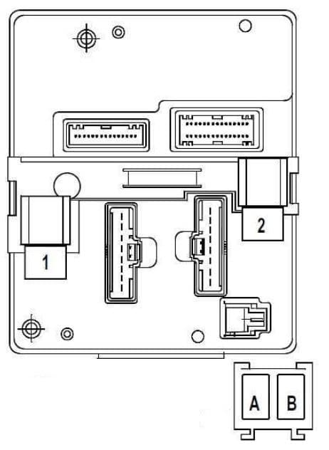 Renault Scenic - fuse box diagram - passenger compartment relay box