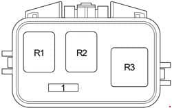 Scion xB - fuse box diagram - additional relay box