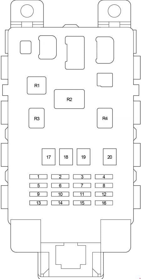 Scion xB - fuse box diagram - passenger compartment fuse box