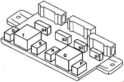 Smart City Coupe - fuse box diagram - under carpet (under left seat)