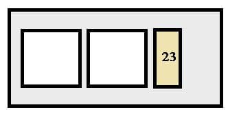 Toyota Avalon First Generation - fuse box - engine compartment (California)