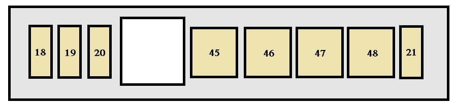 Toyota Avalon First Generation - fuse box - engine compartment