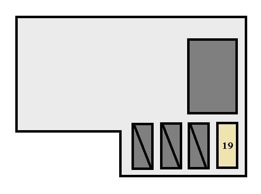 Toyota Camry - fuse box - engine compartment (California)