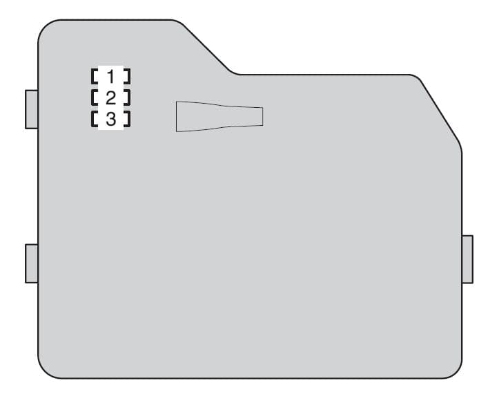 Toyota Highlander Hybrid - fuse box - engine compartment (type A - cover)