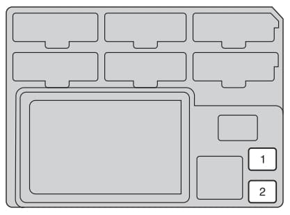 Toyota Hilux mk7 - fuse box - driver's side instrument panel (rear side)