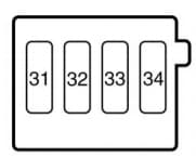 Toyota Yaris mk1 (2004 - 2005) - fuse box - engine compartment