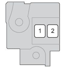 Toyota Yaris mk2 - fuse box - engine compartment type A