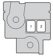 Toyota Yaris mk3 - fuse box - engine compartment (type C - gasoline engine)