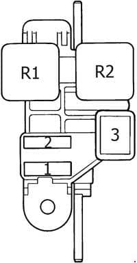 Toyota 4Runner - fuse box diagram - passenger compartment additional fuse box