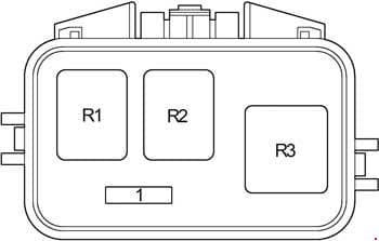 Toyota Camry - fuse box diagram - additional fuse box (engine compartment)