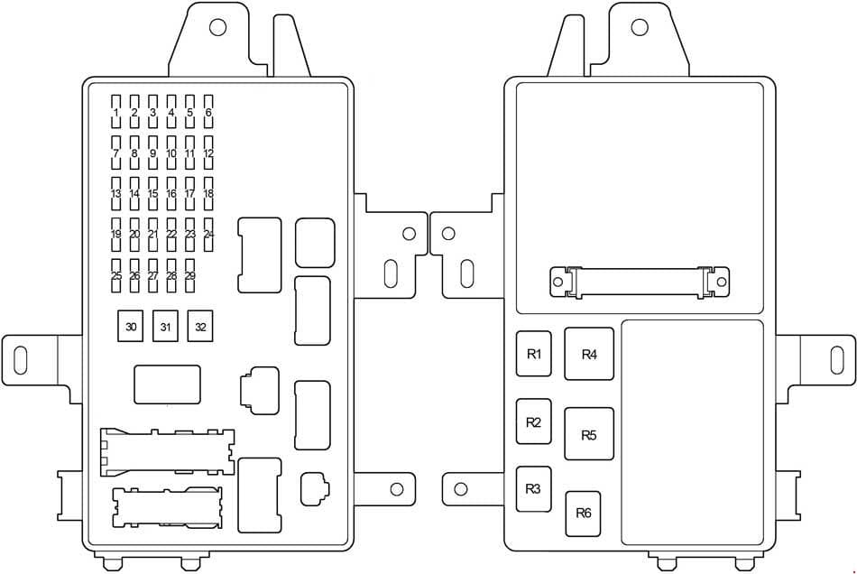 Toyota Camry - fuse box diagram - passenger compartment