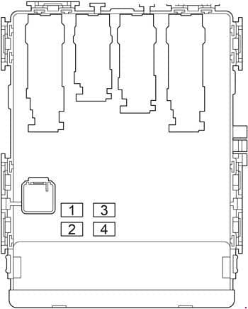 Toyota Corolla - fuse box diagram - passenger compartment - glove box