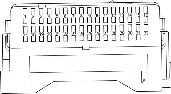 Toyota Corolla - fuse box diagram - passenger compartment - instrument panel