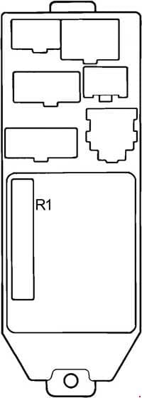 Toyota Cressida - fuse box diagram - passenger compartment fuse box