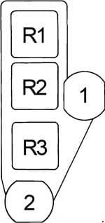 Toyota Cressida - fuse box diagram - passenger compartment relay box