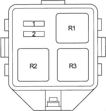 Toyota Echo - fuse box diagram - additional fuse box