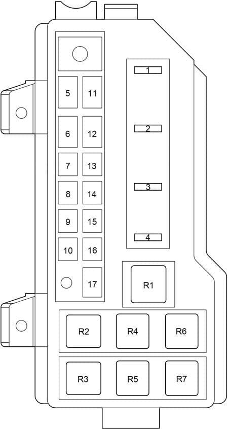 Toyota HiAce - fuse box diagram - engine comaprtment box