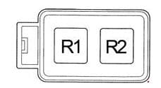 Toyota Hilux - fuse box diagram - engine compartment relay box