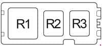 Toyota Hilux - fuse box diagram - engine compartment relay box