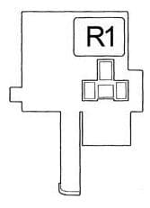 Toyota Hilux - fuse box diagram - passenger compartment relay box (RHD)