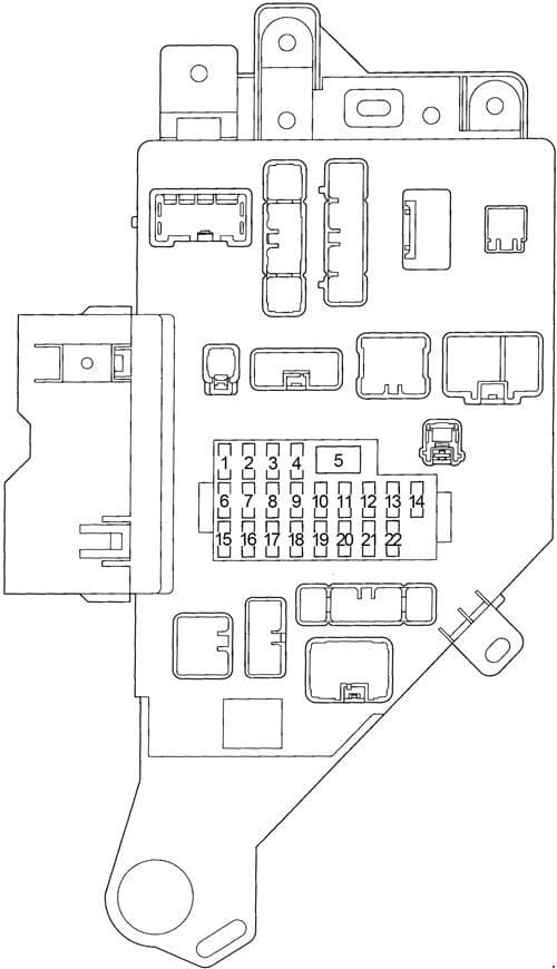 Toyota Land Cruiser 100 - fuse box diagram -  passenger compartment