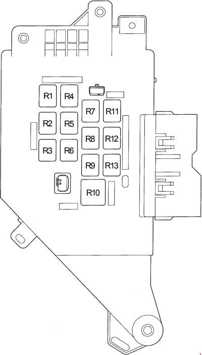 Toyota Land Cruiser 100 - fuse box diagram -  passenger compartment