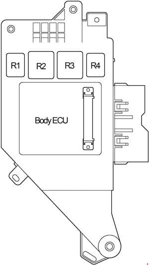 Toyota Land Cruiser 100 - fuse box diagram -  passenger compartment (left)